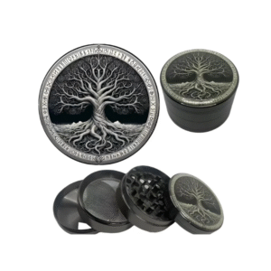 Dichavador Triturador De Metal 50mm 4 Partes Arvore Da Vida