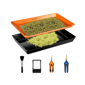 Bandeja Dulpla Tela 150 Micron Kief Trima Vivosun Azul - Kit Completo para Poda e Peneiração