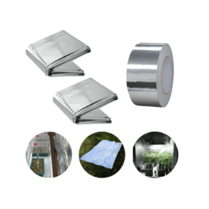 Lona Reflexiva Grow Térmica Mylar 2,10x1,30m com Fita (Unitária, Kit com 2 ou 4)