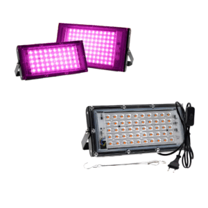 Painel LED Grow Full Spectrum 50W para Cultivo Indoor (Com ou Sem Cabo)