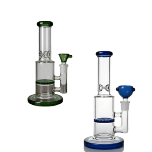 Ice Bong 15cm Vidro Percolator Honeycomb Grosso 5mm Rig Gros