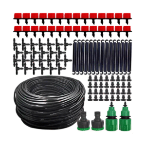 Kit Completo de Irrigação por Gotejamento – Para Vasos, Jardins e Hortas (5m, 6 Bicos | 10m, 12 Bicos | 10m, 18 Bicos)