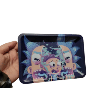Bandeja Organizacional Enrolar Tabaco Metal - Desenho Ricky and Morty 18x14