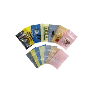 Kit 100 Unidades Ziplocks Personalizados Weed High Armazenamento 4–15g