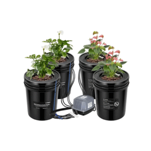 Kit Sistema Hidropônico VIVOSUN DWC 4 Baldes 20L - Irrigação Superior Recirculante