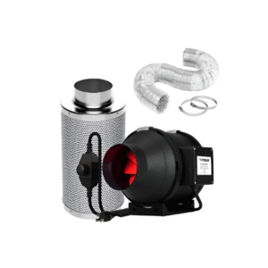 Kit Anti-Odor Vivosun 100mm com Exaustor + Filtro de Carvão + Duto – Cultivo Indoor – Pronto para Instalar (110V ou 220V)