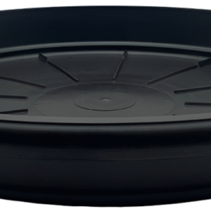 Prato Plástico Redondo para Vasos Nutriplan Preto