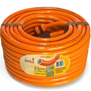Mangueira Nutriflex 50m 1/2" x 2,5 mm – Laranja Reforçada para Jardim e Uso Doméstico