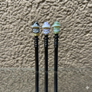 Piteira Cogumelo Sorriso Black Vidro Premium 6mm