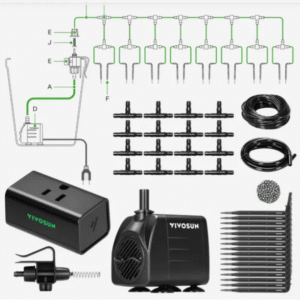 Kit Irrigação Vivosun 16 Bicos Timer Bomba Completo 15w