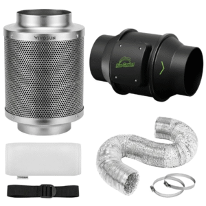Kit Exaustor 110v Filtro Duto 200mm Potência Cultivo Grow