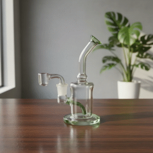 Bong De Vidro 25cm Com Bowl Dab Verde Hidrobong Dabber