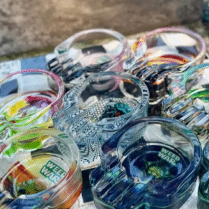 Cinzeiro Caveira Estampa Reggae Starwars Vidro Cores
