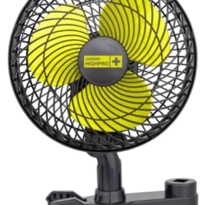 Ventilador oscilante Garden Highpro Profan Strd Clip Ventilador 20w Número de pás 3 estruturas: lâminas pretas e amarelas, diâmetro 8, frequência, 50/60 Hz, material da lâmina: plástico