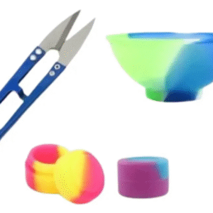 Kit Tesoura Tp Yellow Finger Cuia Silicone 2 Slick 2ml Bolar
