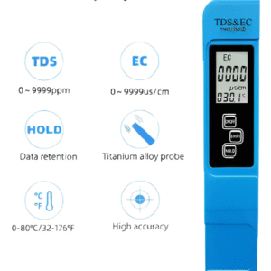 Medidor Digital Tds Ec Piscina Aquário Cultivo Grow Hidroponia