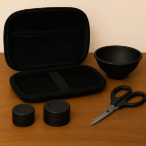 Kit Fumo Case Slick Cuia + Tesoura Dobravel Headshop 5 Itens