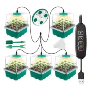 5 Estufa Germinação 12 Cédulas Cúpula Alta + Led + Controle