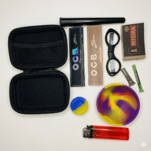 Kit Case Piteira Bolador Dichavador Tesoura Seda Cuia Slick